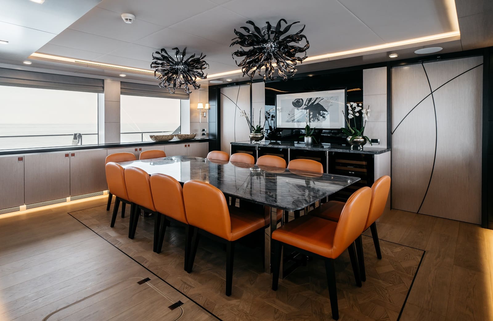 Bering Yachts presents images of the interior of B145 HEEUS