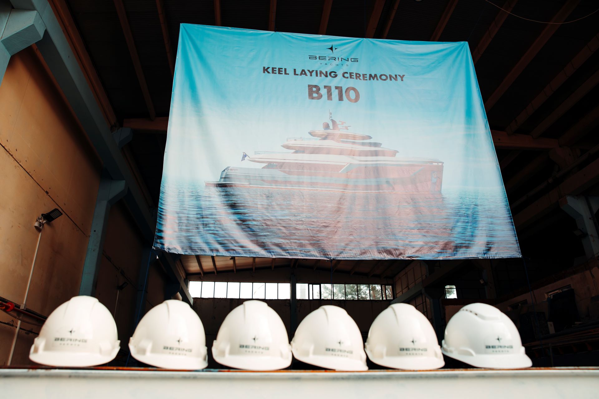Bering 110 Superyacht Construction Begins with Keel Laying Ceremony