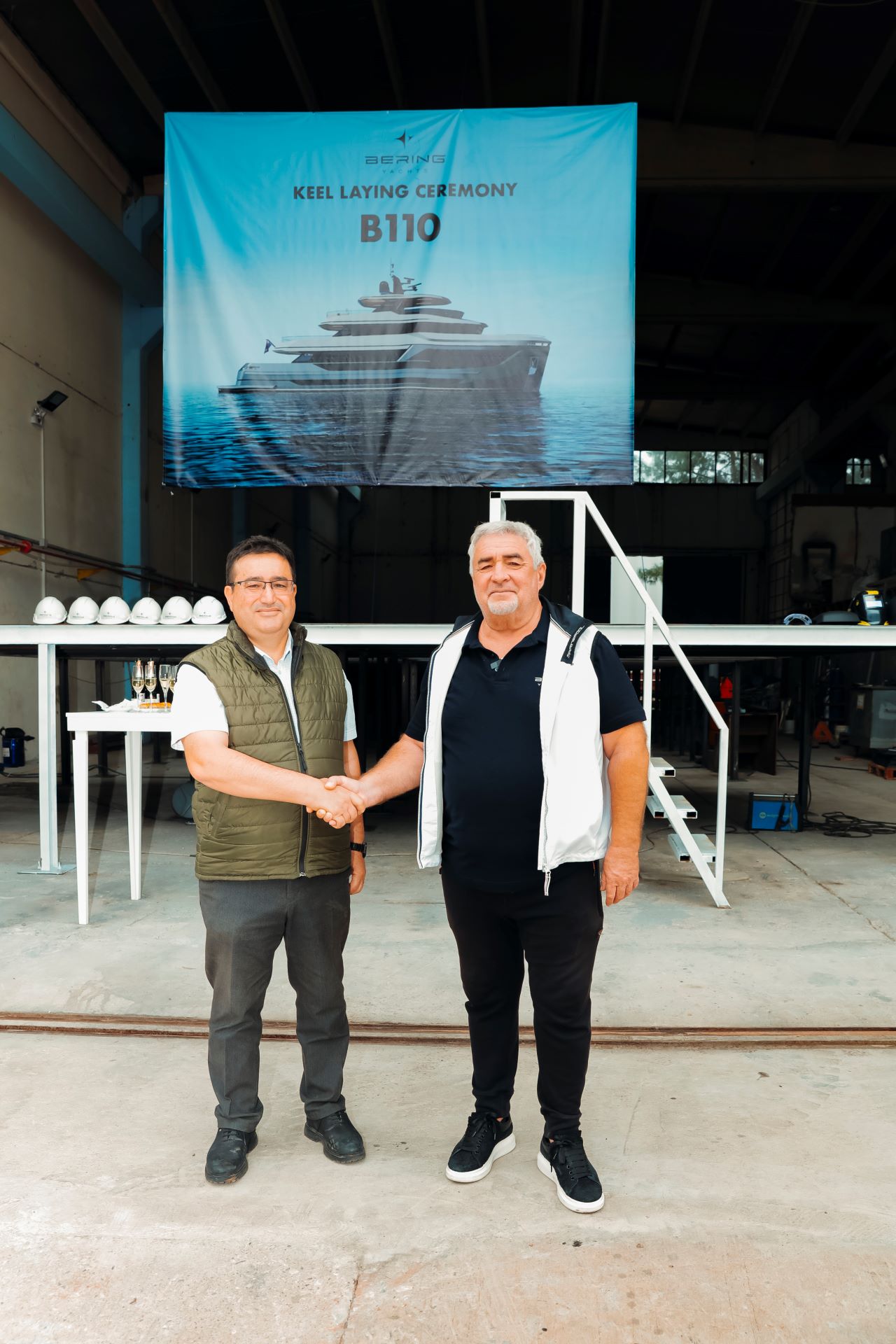 Bering 110 Superyacht Construction Begins with Keel Laying Ceremony