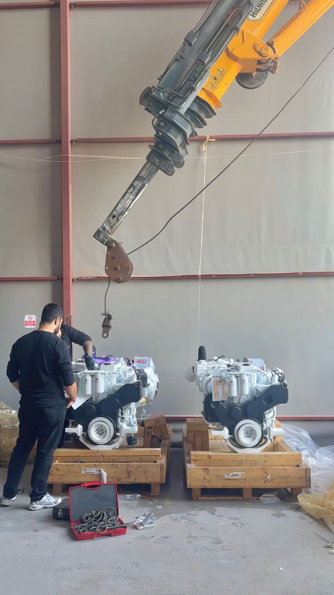 Bering BC60 Catamaran Engine Installation