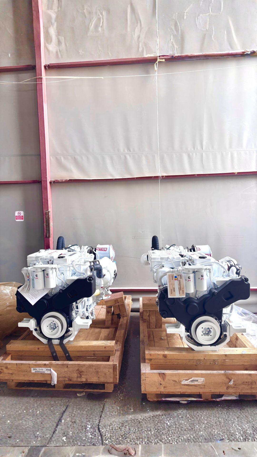 Bering BC60 Catamaran Engine Installation